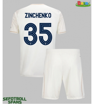 Nottingham Forest Oleksandr Zinchenko #35 Bortaställ Barn 2025-26 Kortärmad (+ Korta byxor)